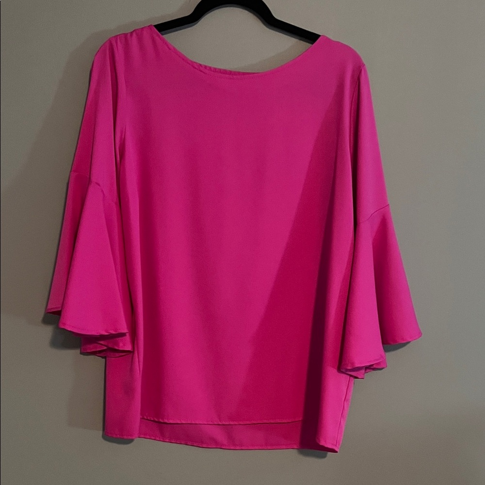 Women’s Fuchsia Bell Sleeve Blouse